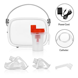 OLIECO Portable Compresser Nebulizer Inhaler Medication Kit Mini Handheld Home Child Kids Steaming Device Recharge Silent Light